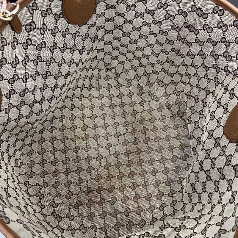 Gucci 839112 Gucci Totissima Velká Oboustranná Taška Hnědá