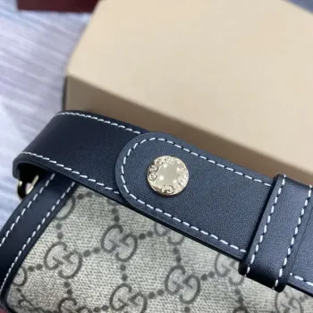 Gucci 815178 Gucci Horsebit 1955 Soft Medium Shoulder Bag černé kožené detaily