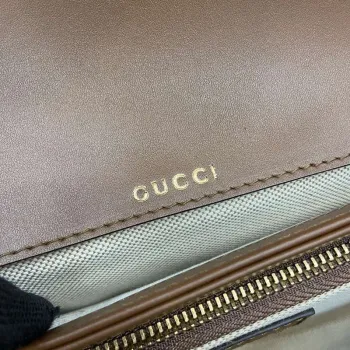 Gucci 815178 Gucci Horsebit 1955 Soft Medium Shoulder Bag Hnědý kožený lem