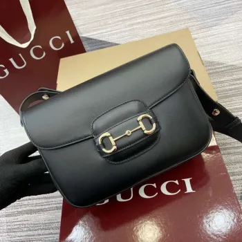 Gucci 815178 Gucci Horsebit 1955 Soft Medium Ramenní Taška Černá