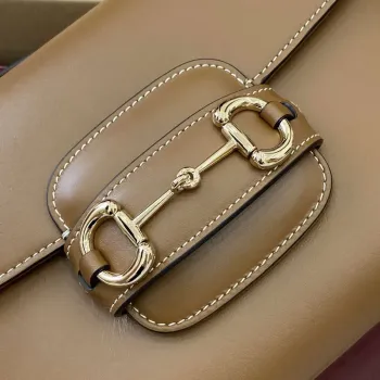 Gucci 815178 Gucci Horsebit 1955 Soft Medium Ramenní Taška Hnědá