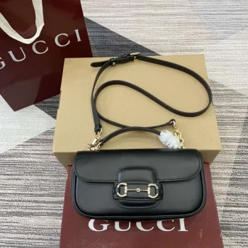 Gucci 815206 Gucci Horsebit 1955 Soft Small Top Handle Bag Černá