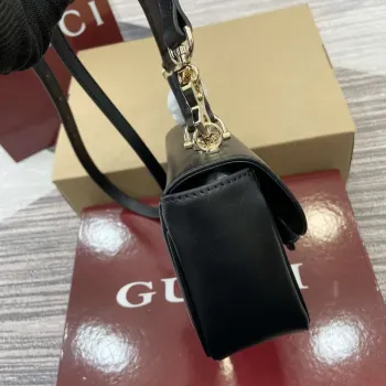 Gucci 815206 Gucci Horsebit 1955 Soft Small Top Handle Bag Černá