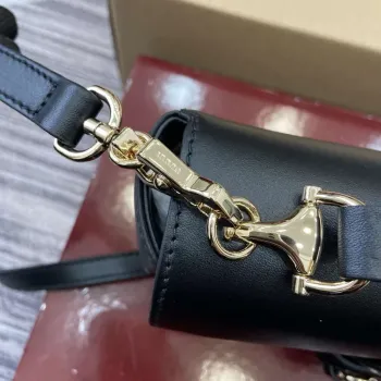 Gucci 815206 Gucci Horsebit 1955 Soft Small Top Handle Bag Černá