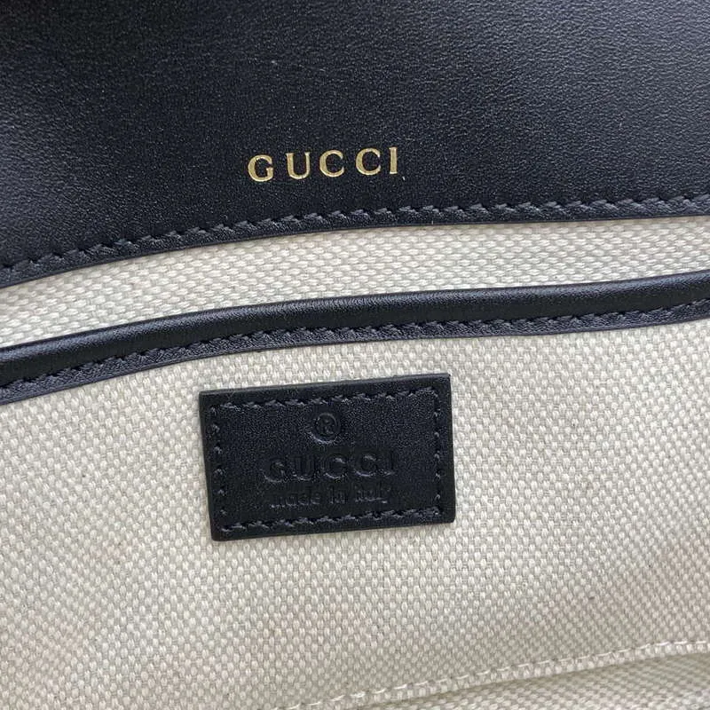 Gucci 815206 Gucci Horsebit 1955 Soft Small Top Handle Bag Černá