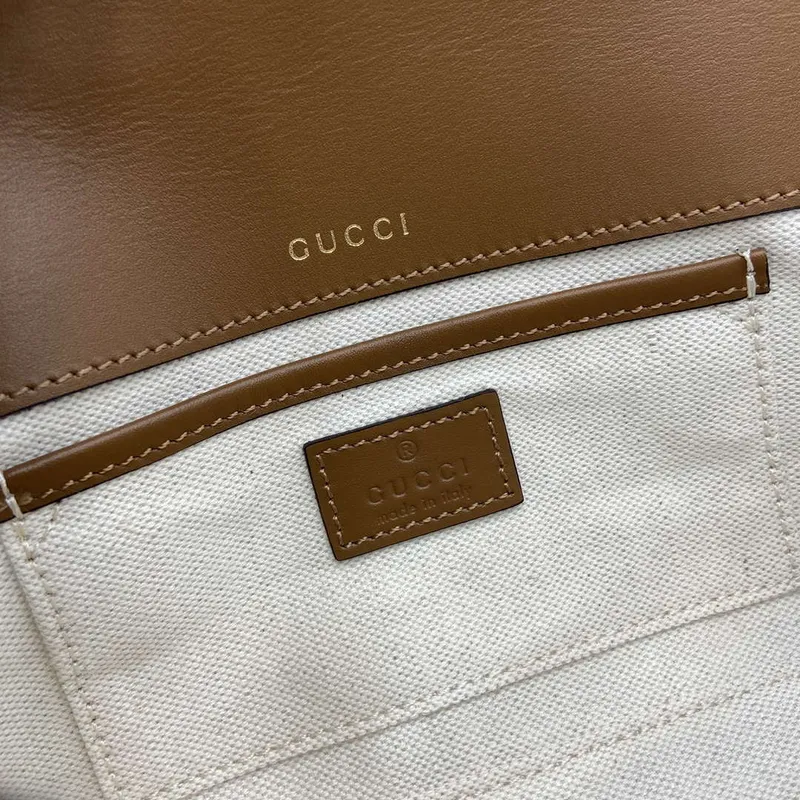 Gucci 815206 Gucci Horsebit 1955 Soft Small Top Handle Bag Hnědá