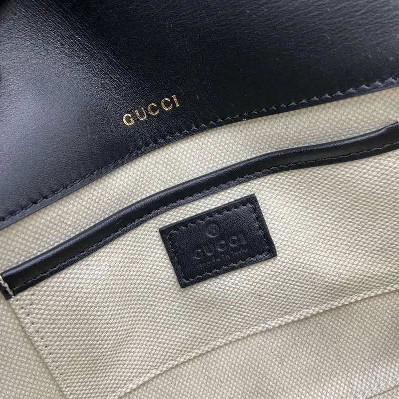 Gucci 815205 Gucci Horsebit 1955 Soft Small Shoulder Bag černé kožené detaily