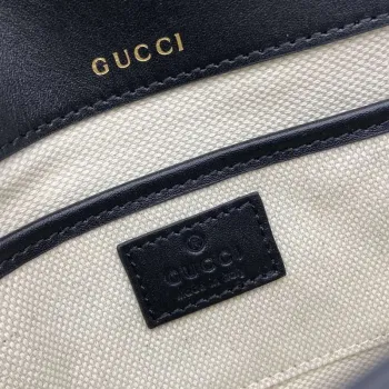 Gucci 815205 Gucci Horsebit 1955 Měkká malá kabelka přes rameno černá