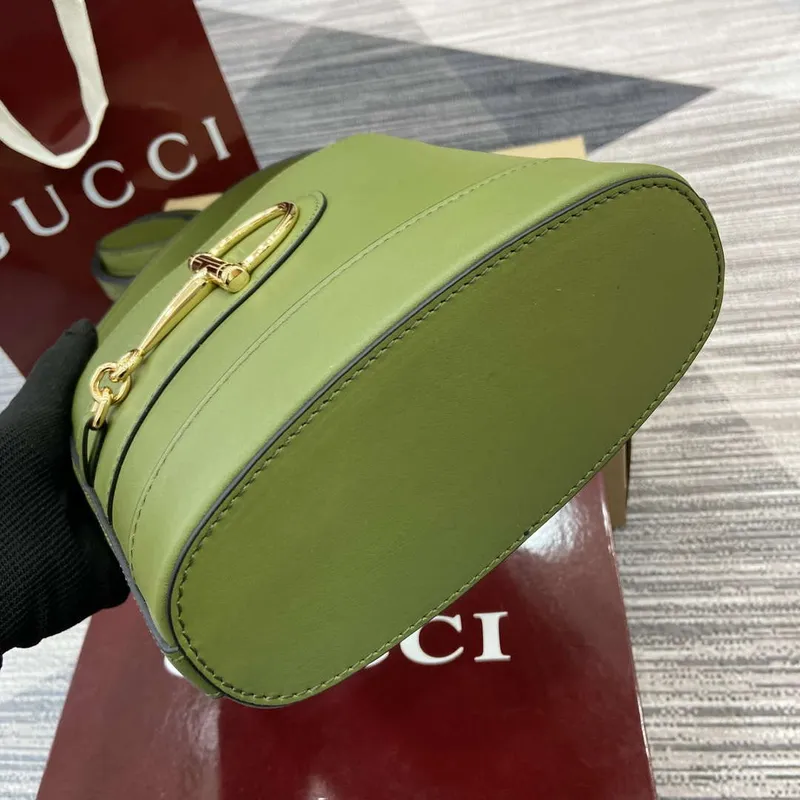 Gucci 833665 Gucci 73 Malá kabela na víno Zelená kůže