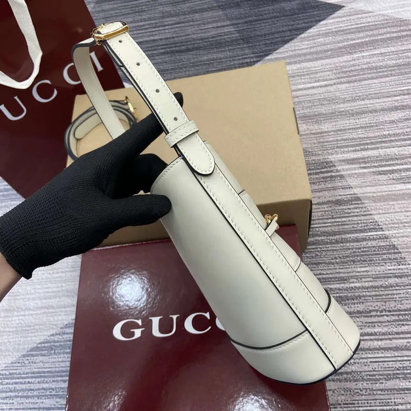 Gucci 833665 Gucci 73 Malá kabela na víno Bílá kůže