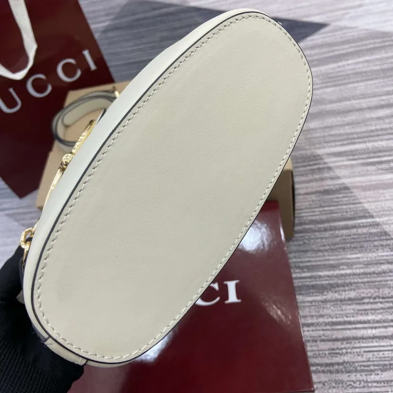 Gucci 833665 Gucci 73 Malá kabela na víno Bílá kůže