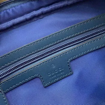 Gucci 817771 Malá vyšívaná hadí kabelka přes rameno z meruňkového plátna