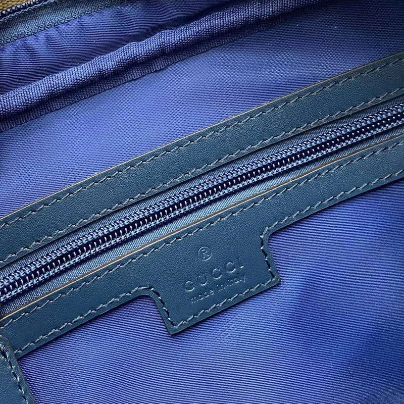 Gucci 817771 Malá vyšívaná hadí kabelka přes rameno z meruňkového plátna