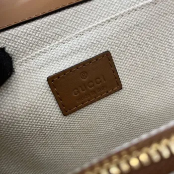 Gucci 826761 Gucci Go Malá Ramenní Taška Hnědá Tkanina