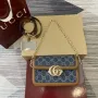 Gucci 826761 Gucci Go Malá Kabelka Přes Rameno Modré Džíny