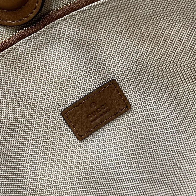 Gucci 834981 Gucci B Střední Kabelka přes Rameno Hnědá Kůže Trim