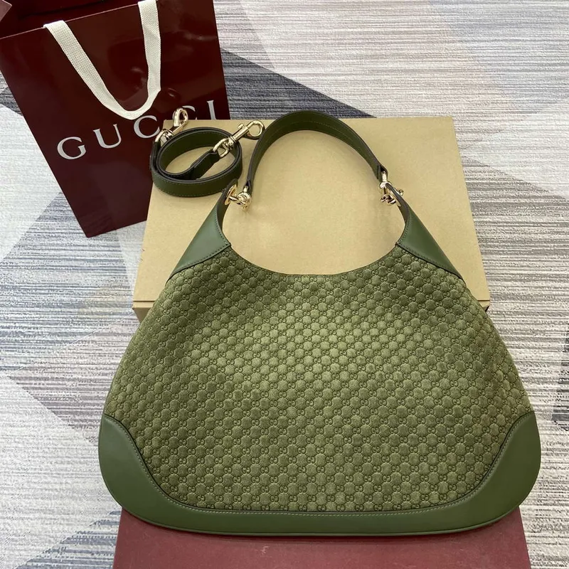 Gucci 834981 Gucci B střední ramenní taška tmavě zelená
