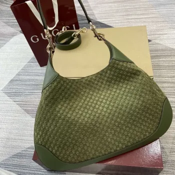 Gucci 834981 Gucci B střední ramenní taška tmavě zelená