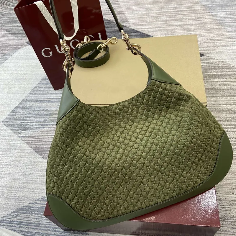 Gucci 834981 Gucci B střední ramenní taška tmavě zelená