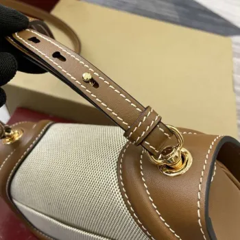 Gucci 815700 Gucci Blondie mini ramenní taška Béžová bavlněná lněná plátno