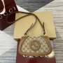 Gucci 815700 Gucci Blondie mini ramenní taška béžová tmavě hnědá plátno