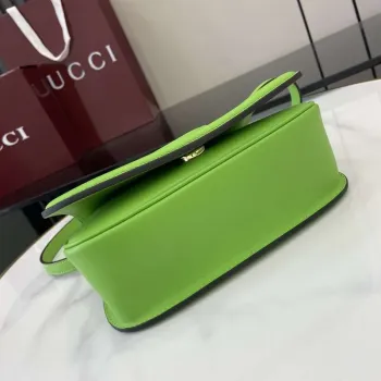 Gucci 815700 Gucci Blondie mini ramenní taška Zelená kůže