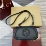 Gucci 815700 Gucci Blondie mini ramenní taška Černá kůže