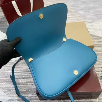 Gucci 815719 Gucci Blondie Medium taška s horním madlem Modrá semišová