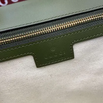 Gucci 815719 Gucci Blondie Medium taška s horním uchem Zelená semiš