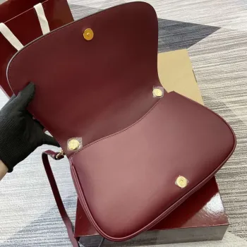 Gucci 815719 Gucci Blondie Medium taška s horním uchopem Červená a vínově červená semiš