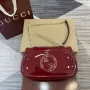 Gucci 815715 Gucci Blondie malá kabelka přes rameno z lakované kůže červená
