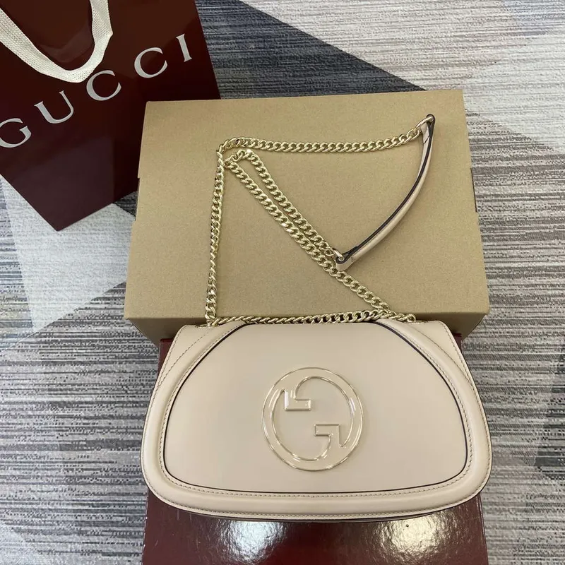 Gucci 815715 Gucci Blondie malá kabelka přes rameno Světle růžová kůže