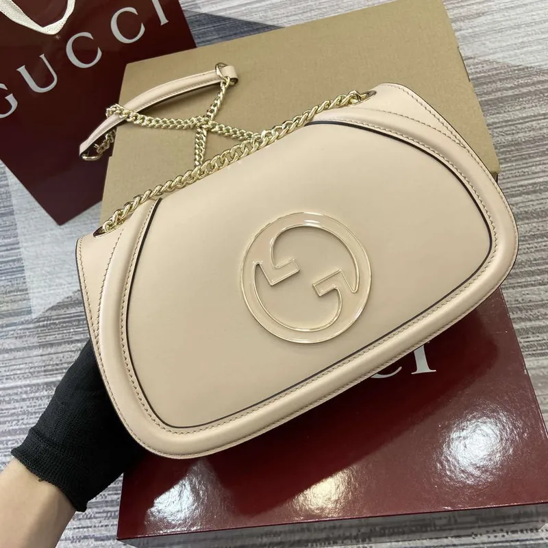 Gucci 815715 Gucci Blondie malá kabelka přes rameno Světle růžová kůže