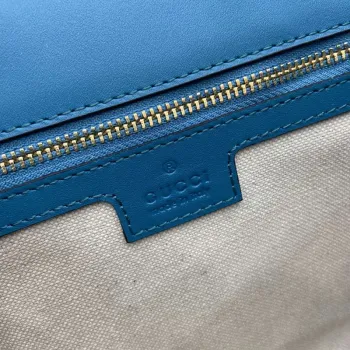 Gucci 815715 Gucci Blondie malá kabelka přes rameno modrá semišová kůže