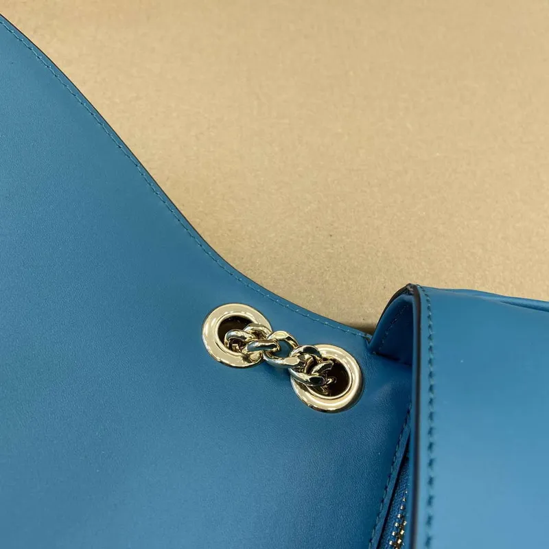 Gucci 815715 Gucci Blondie malá kabelka přes rameno modrá semišová kůže