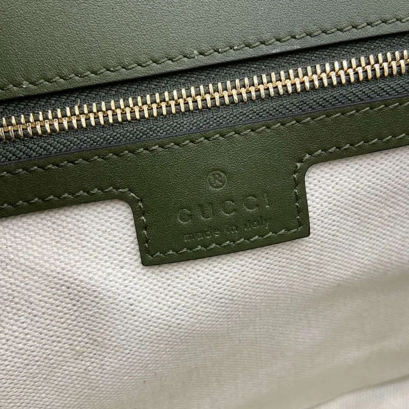 Gucci 815715 Gucci Blondie malá kabelka přes rameno Zelená semišová kůže