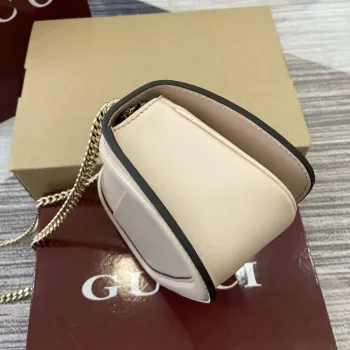 Gucci 815711 Gucci Blondie mini ramenní taška Kůže Světle růžová