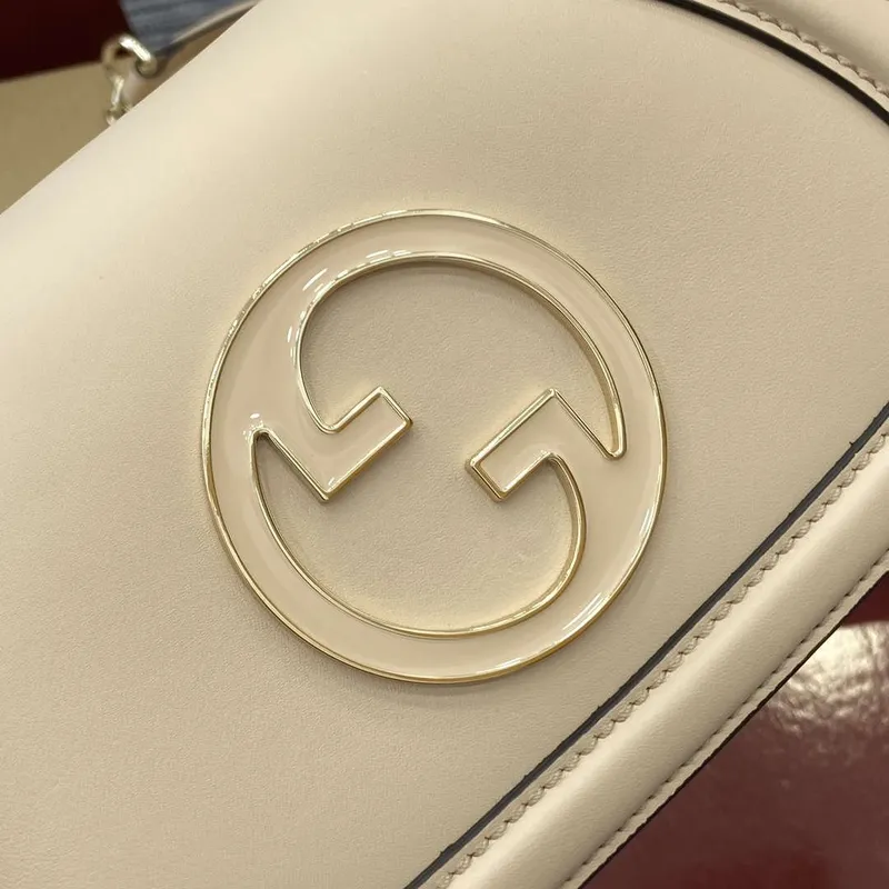 Gucci 815711 Gucci Blondie mini ramenní taška Kůže Světle růžová