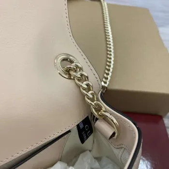 Gucci 815711 Gucci Blondie mini ramenní taška Kůže Světle růžová