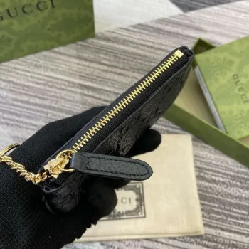 Gucci 815891 GG Emblem Peněženka černá