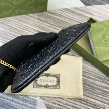 Gucci 815891 GG Emblem Peněženka černá