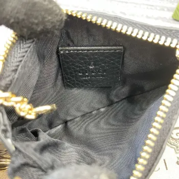 Gucci 815891 GG Emblem Peněženka černá