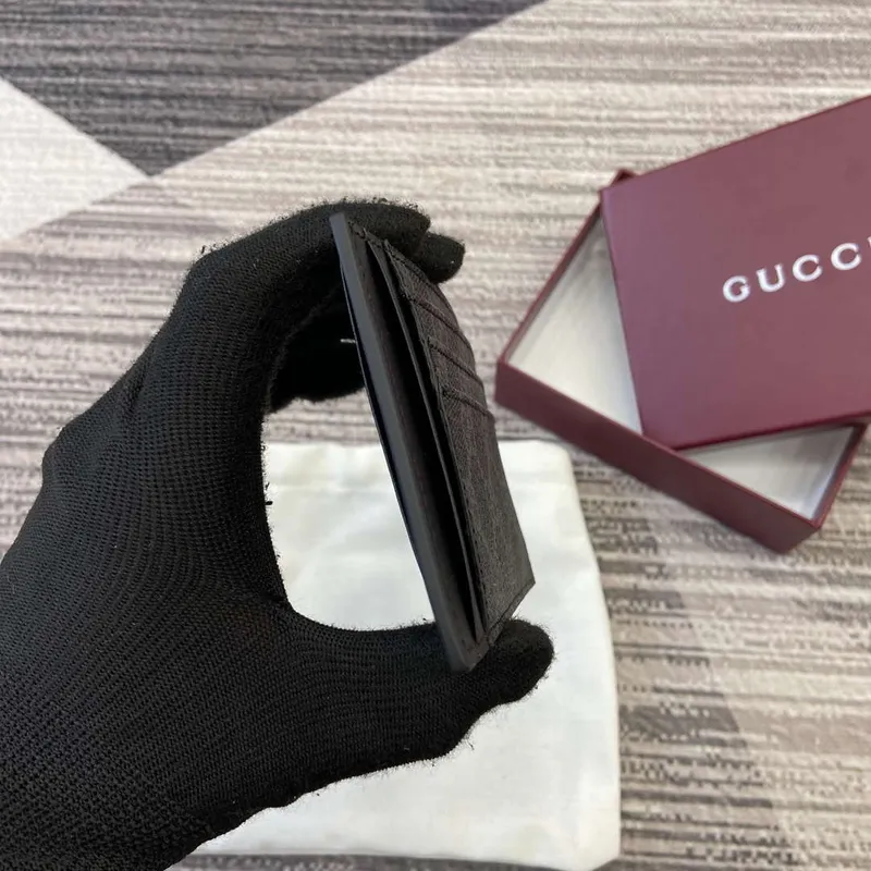Gucci 821208 GG Emblem pouzdro na karty Černé