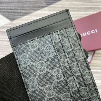 Gucci 821208 GG Emblem pouzdro na karty Černé