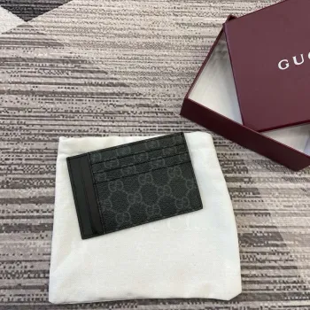Gucci 821208 GG Emblem pouzdro na karty Černé