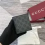Gucci 821206 GG Emblem skládací peněženka černá