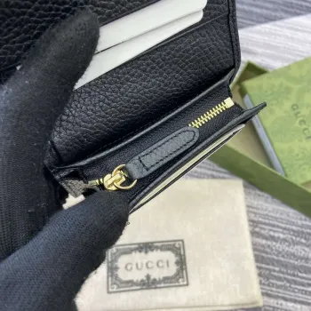 Gucci 815901 GG Emblem mini peněženka černá