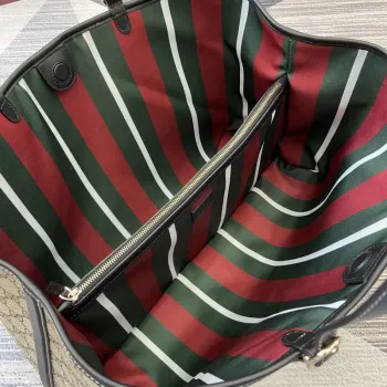 Gucci 815212 GG Emblem Velká taška přes rameno Béžová a černá