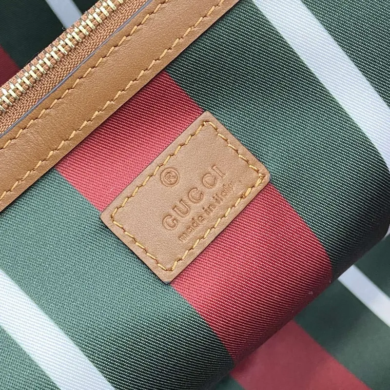 Gucci 815212 GG Emblem Velká taška přes rameno Béžová a tmavě hnědá