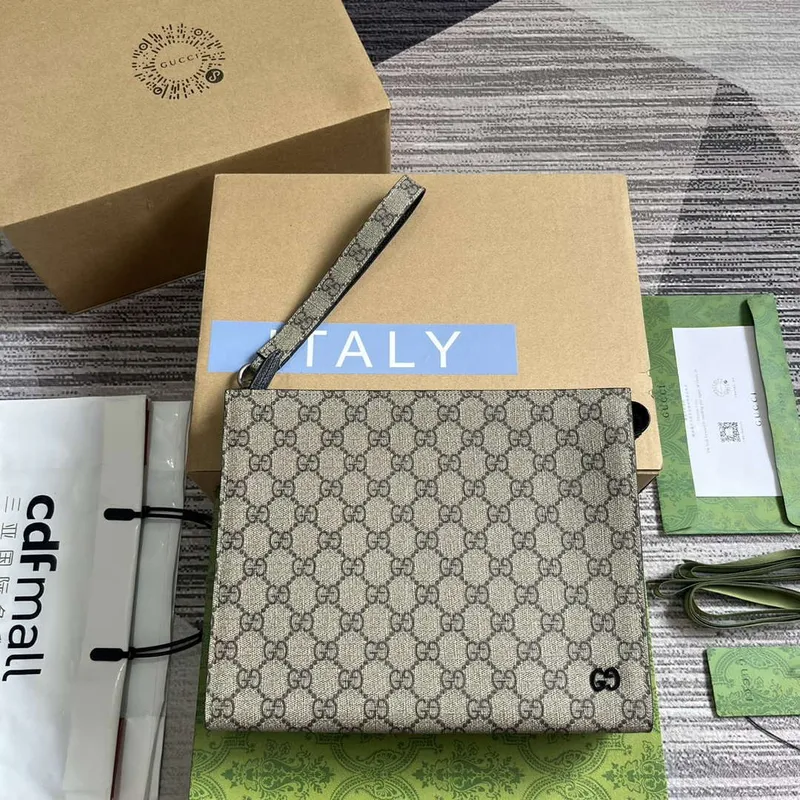 Gucci 768255 GG taška s detailem GG Béžová a černá